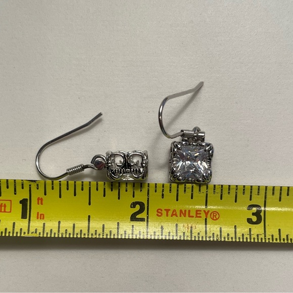 Silpada Sterling Silver Uptown Cubic Zirconia Earrings W0975 - Picture 13 of 14